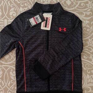 Under Armour Kids' Black and Red Puffer Jacket